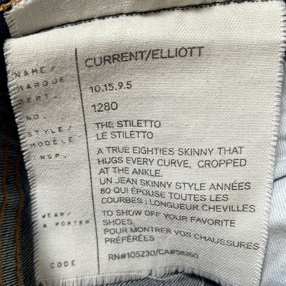 { Current/Elliott } - The Stiletto in Niagara Destroyed Jeans - Picture 4 of 4